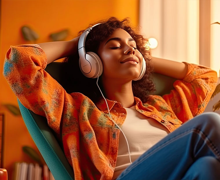 Listening-to-audiobook